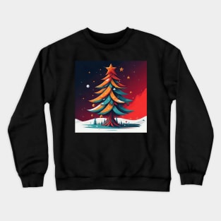 Painting of christmas tree Crewneck Sweatshirt